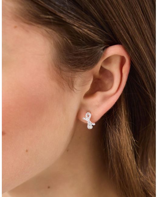 Accessorize White 5-Pack Bow Stud & Hoop Earrings