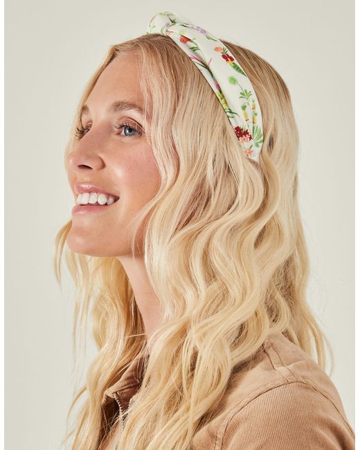 Accessorize Natural Women's White Floral Headband