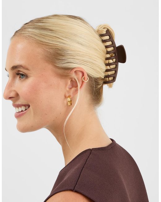 Accessorize White Extra Large Matte Claw Clip
