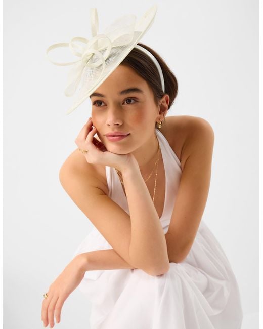 Accessorize Red Bow Pearl Fascinator