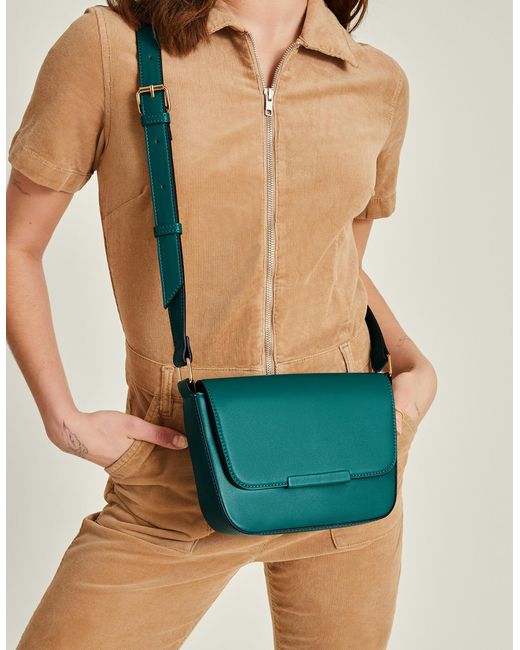 Accessorize Green Women's Clean Bar Cross-body Bag Teal