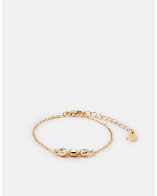 Accessorize White Triple Stone Bracelet