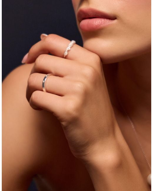 Accessorize White Sterling-Plated Star Ring