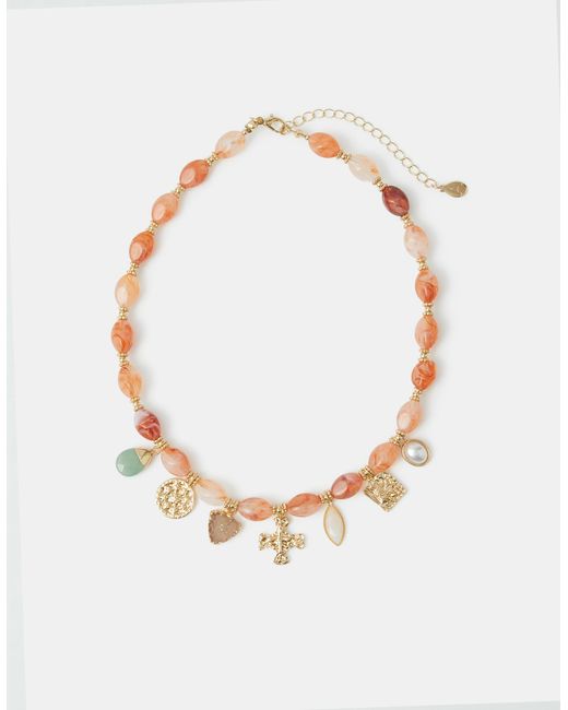 Accessorize Natural Charm Beaded Necklace