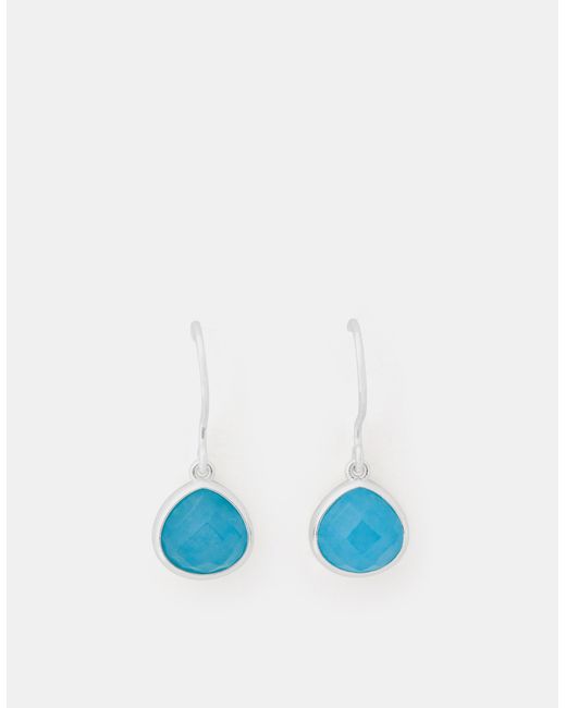 Accessorize Blue Sterling-Plated Quartz Drop Earrings