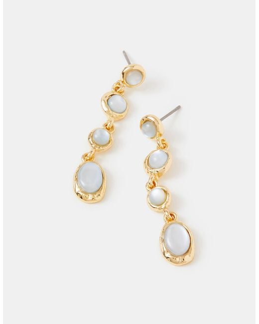 Accessorize White Mini Stone Drop Earrings