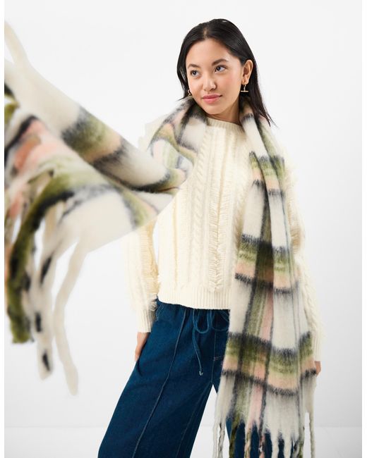 Accessorize Metallic Check Super Soft Blanket Scarf