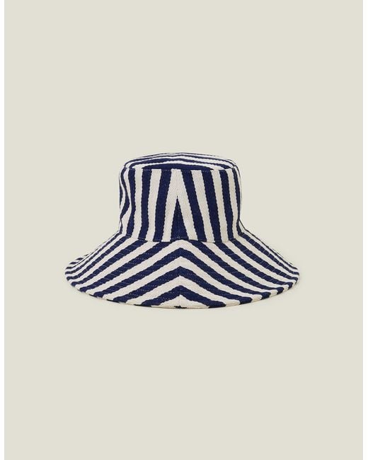Accessorize Blue Women's Navy/white Nautical Bucket Hat