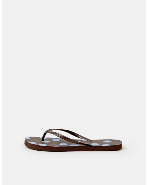 Accessorize Black Polka Dot Flip Flops