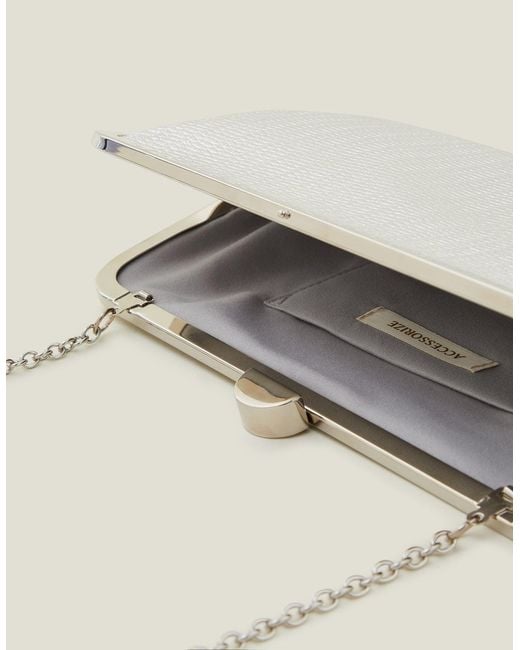 Accessorize Black Metallic Clutch Bag