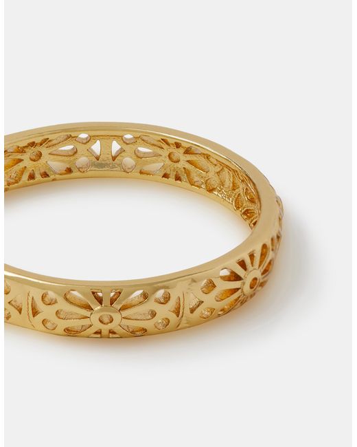 Accessorize Metallic 14Ct-Plated Filigree Ring