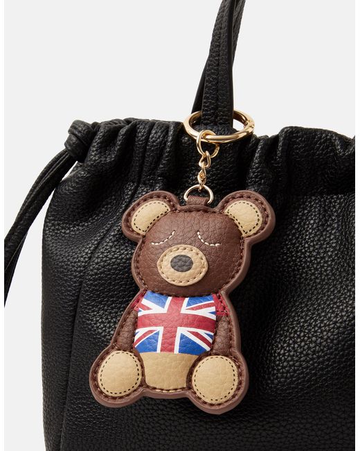 Accessorize White Union Jack Teddy Bag Charm