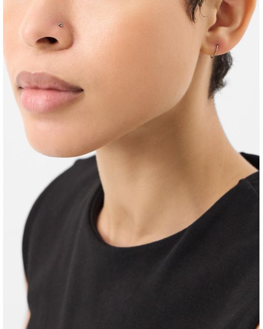 Accessorize White 2-Pack Titanium Nose Stud & Bar Ring