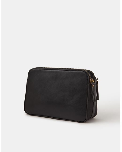 Accessorize Blue Classic Double Zip Crossbody Bag