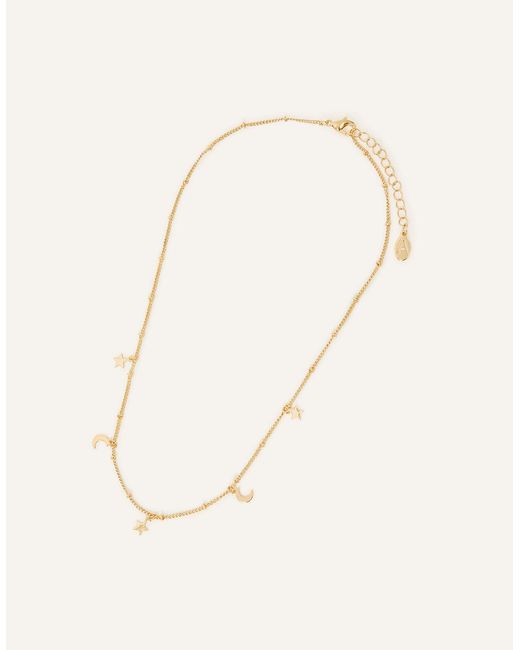 Accessorize Natural Stars And Moon Station Necklace