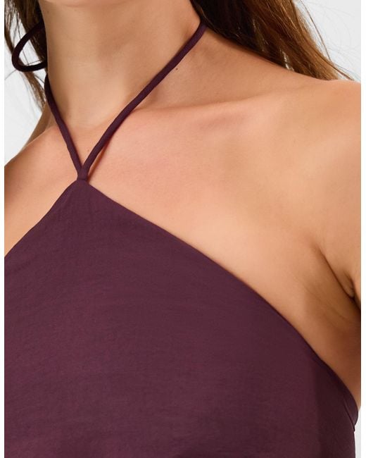 Accessorize Purple Halter Scarf Top