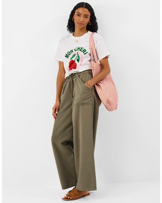 Accessorize White Cotton Cherry Slogan T-Shirt