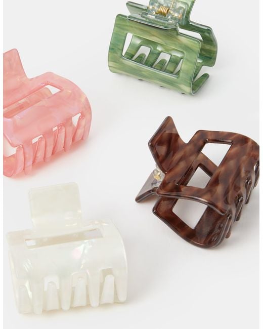 Accessorize Green 4-Pack Square Claw Clips
