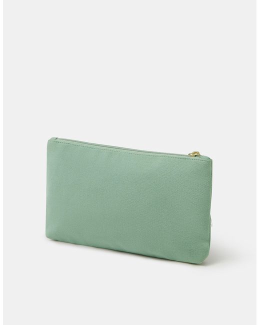 Accessorize Green Beaded Dragonfly Pouch