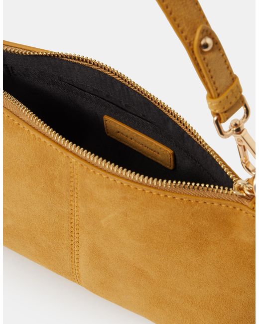 Accessorize Yellow Leather Crossbody Handbag