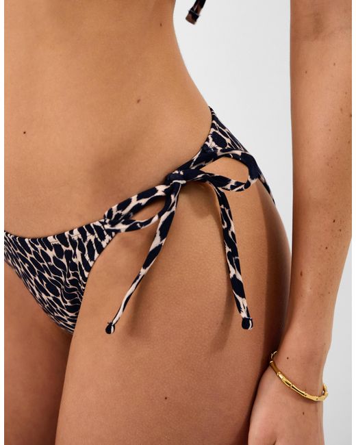 Accessorize Natural Print Tie Side Bikini Bottoms