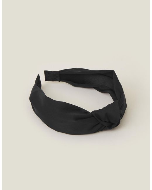 Accessorize Black Fabric Knot Headband