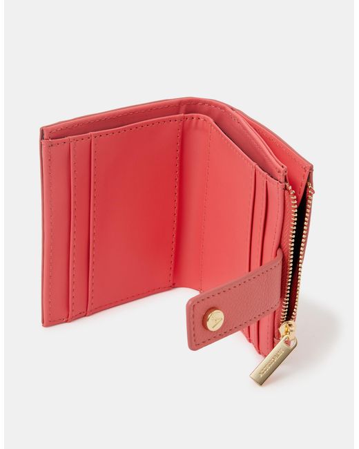 Accessorize Red Compact Colourblock Purse