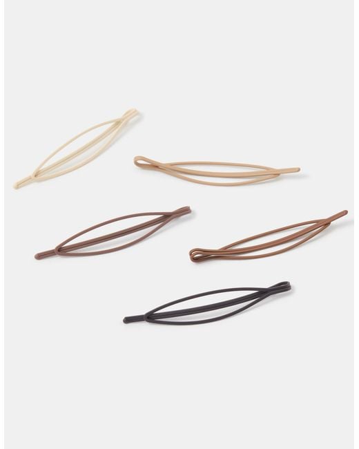 Accessorize White 5-Pack Oval Hair Slides