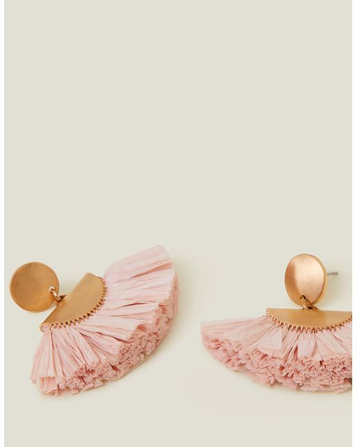 Accessorize Pink Gold Fan Drop Earrings