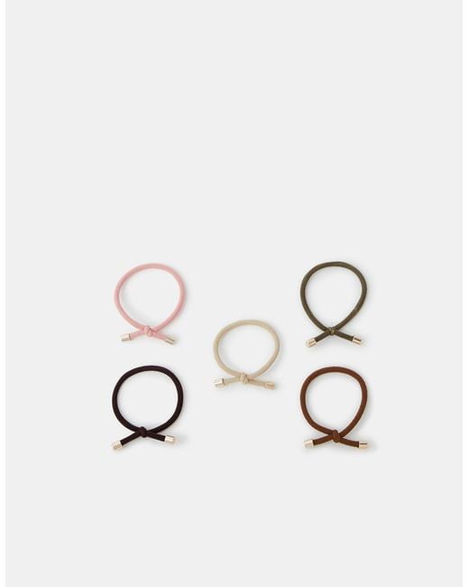 Accessorize Metallic 5-Pack Knot Cord Hair Bands