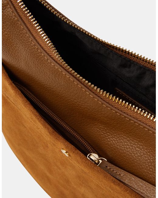 Accessorize Blue Leather Messenger Crossbody Bag