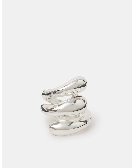Accessorize Brown Chunky Wave Ring