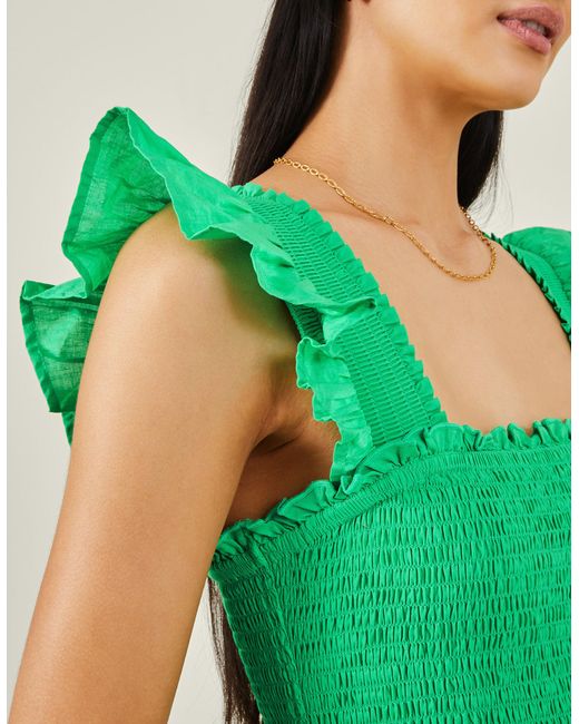 Accessorize Women's Embroidered Tier Dress Green