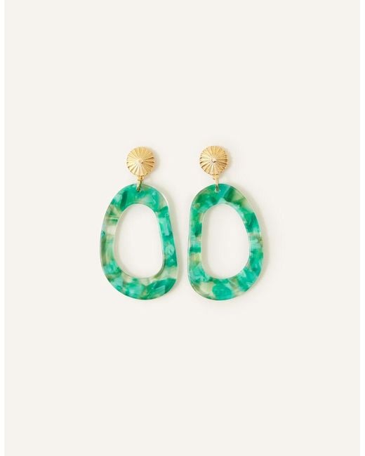 Accessorize shop green earrings