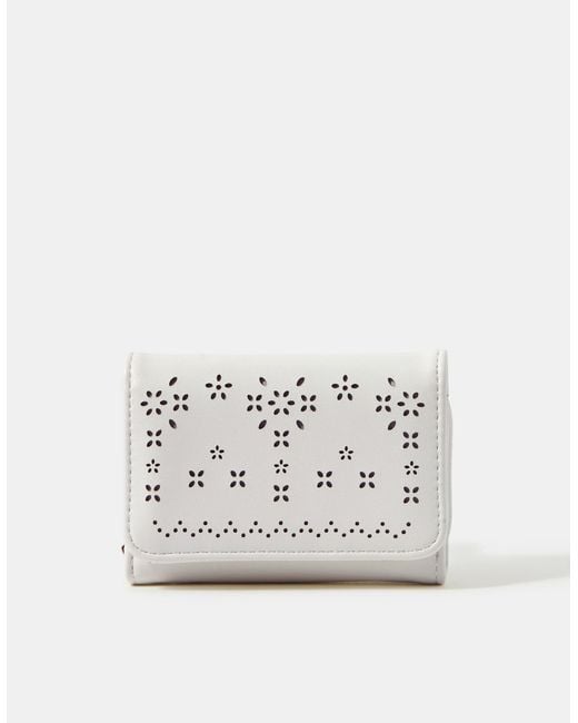 Accessorize White Cutwork Purse