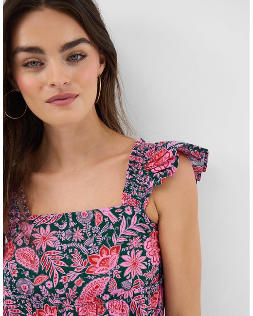 Accessorize Floral Frill Tiered Mini Dress