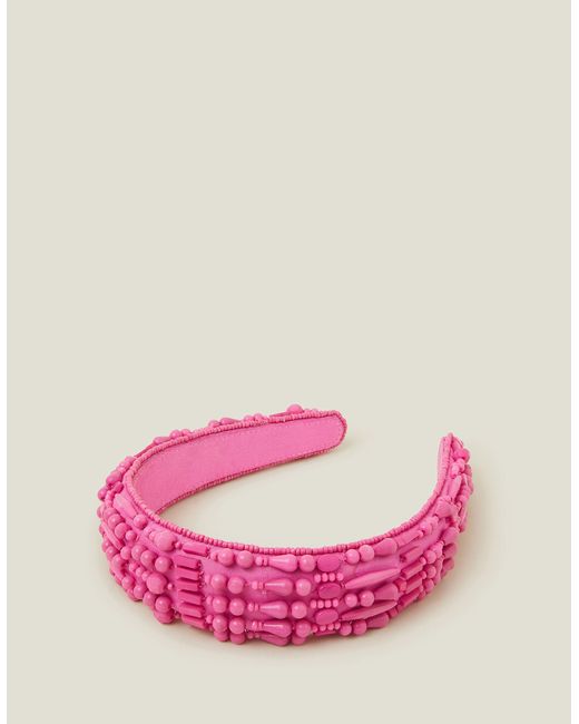 Accessorize Women's Pink Mixed Bead Headband