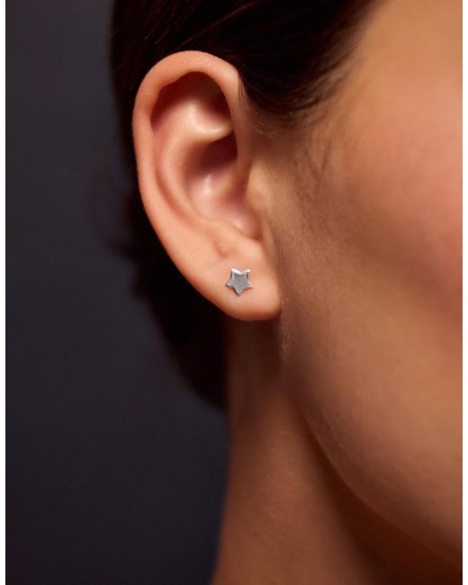 Accessorize White Sterling Star Stud Earrings