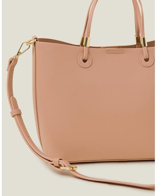 Accessorize Natural Smooth Faux Leather Handbag
