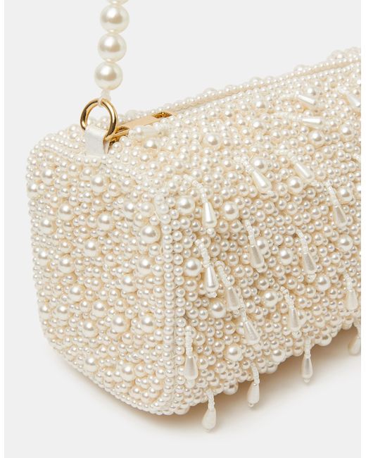 Accessorize Natural Drop Bead Shoulder Bag