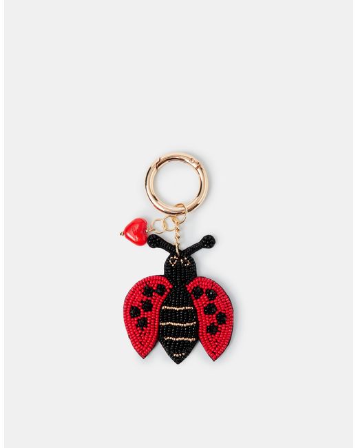Accessorize White Beaded Love Bug Bag Charm