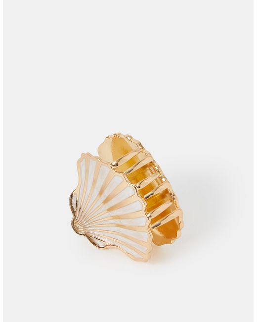 Accessorize Metallic Metal Resin Shell Claw Clip
