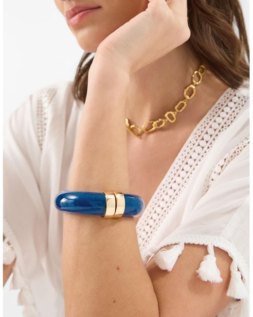 Accessorize Blue Chunky Resin Bangle