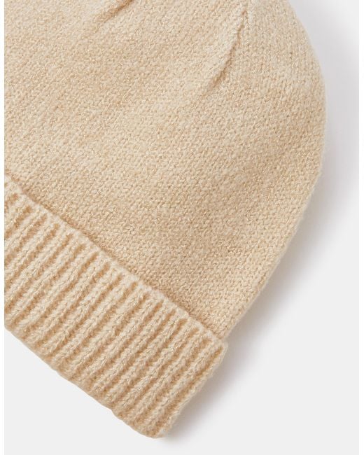 Accessorize Natural Plain Beanie Hat