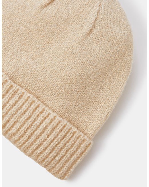 Accessorize Natural Plain Beanie Hat