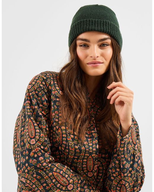 Accessorize Green Plain Beanie Hat