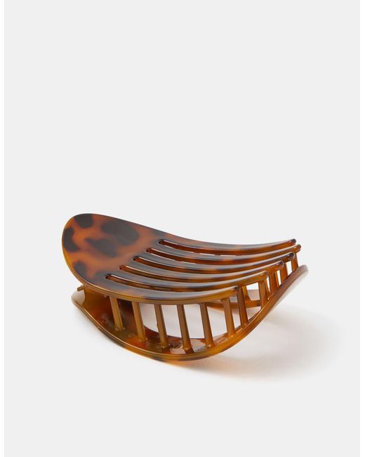Accessorize White Flat Cut Out Tort Claw Clip