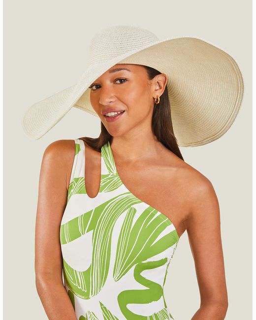 Accessorize Natural Women's Extra Large Floppy Hat White