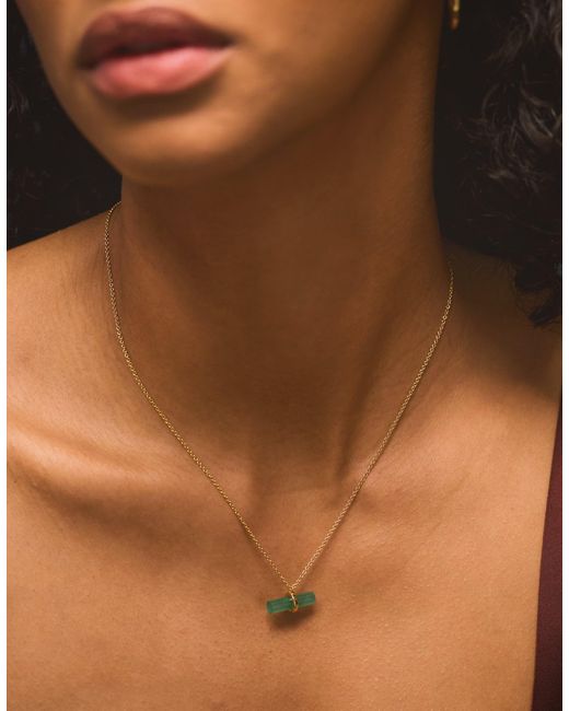 Accessorize White 14Ct-Plated Healing Stone T-Bar Necklace