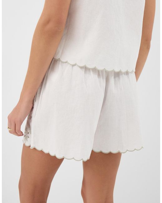 Accessorize White Celestial Cutwork Shorts